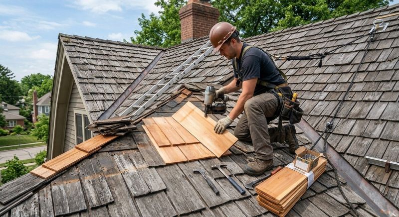 Cedar Shake Roof Repair in Ambridge, PA