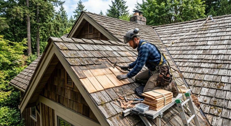 Cedar Shake Roof Repair in Canonsburg, PA
