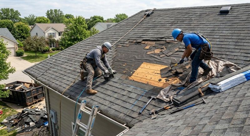 Damaged Roof Repair in Hookstown, PA