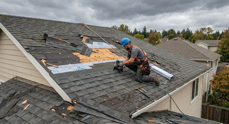 Damaged Roof Replacement in Ambridge, PA