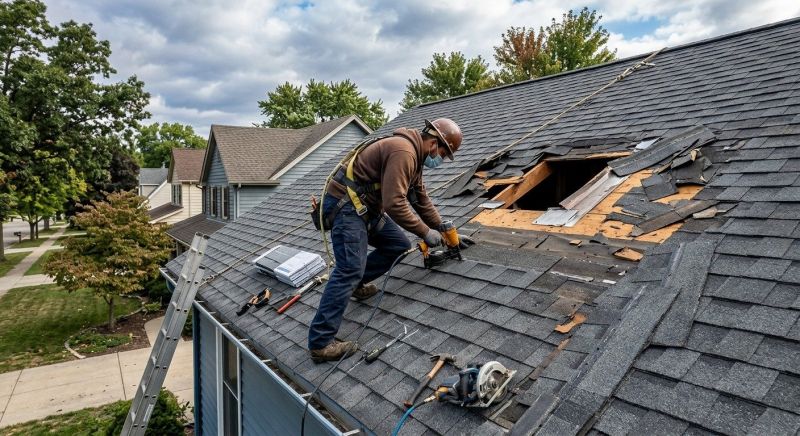 Damaged Roof Replacement in Valencia, PA