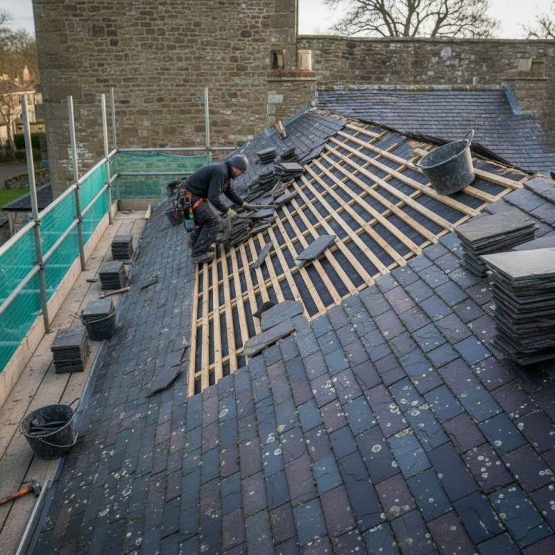 Slate Roof Replacement in Glenshaw, PA
