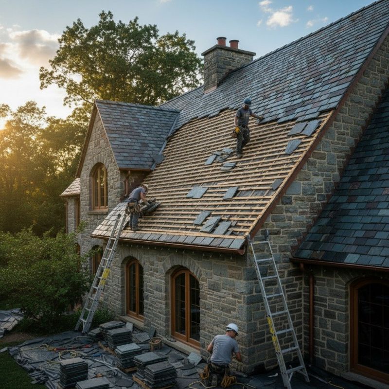 Slate Roof Replacement in Zelienople, PA