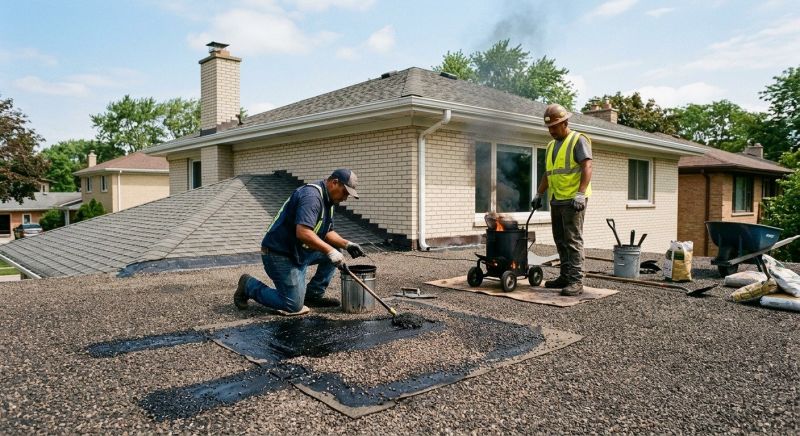 Tar And Gravel Roof Repair in Ellwood City, PA
