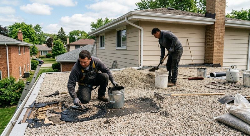 Tar And Gravel Roof Repair in Zelienople, PA